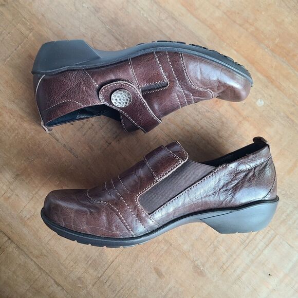 Romika Loafers Womens Size 37 Brown Distressed Leather Shoe Flat Rubber NEW - Picture 5 of 10